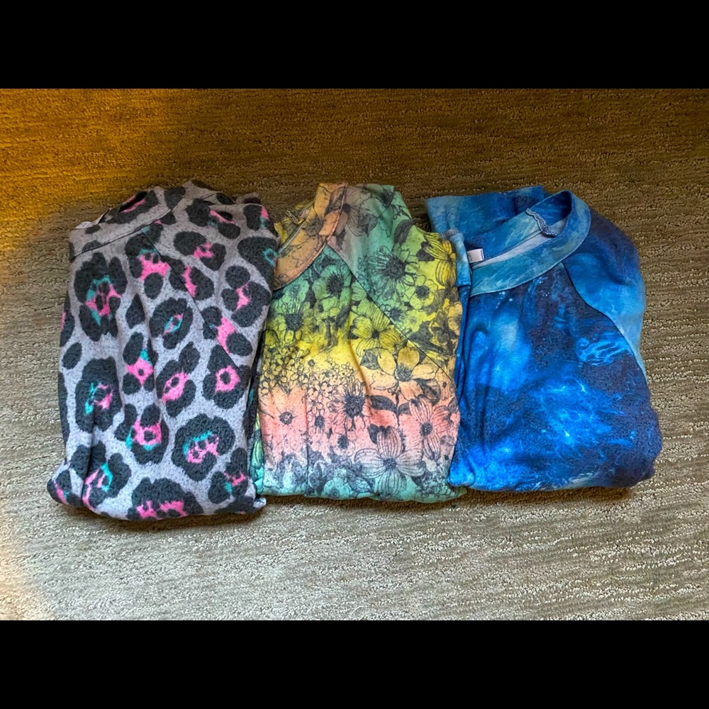 3 Long-Sleeve Fuzzy Shirts